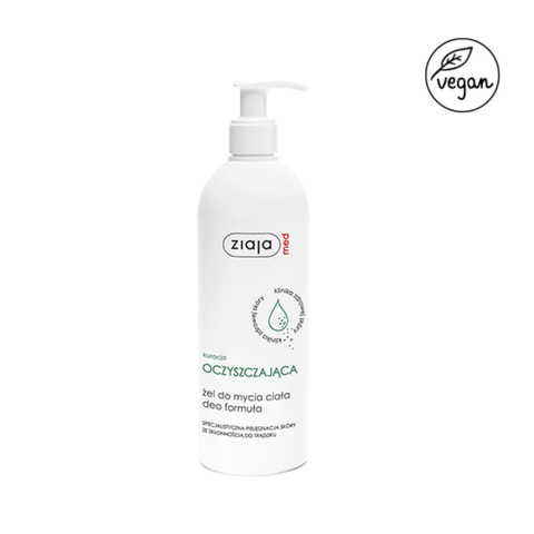  Gel tắm ngừa khuẩn - Ziaja Med Kuracja Oczyszczajaca Zel Do Mycia Ciala Deo Formula [400 ml] 