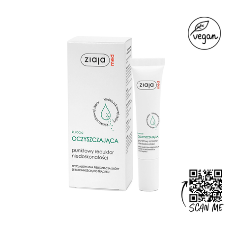  Kem chấm ngừa mụn trứng cá - Ziaja Med Kuracja Oczyszczajaca Punktowy Reduktor Niedoskonalosci [15ml] 