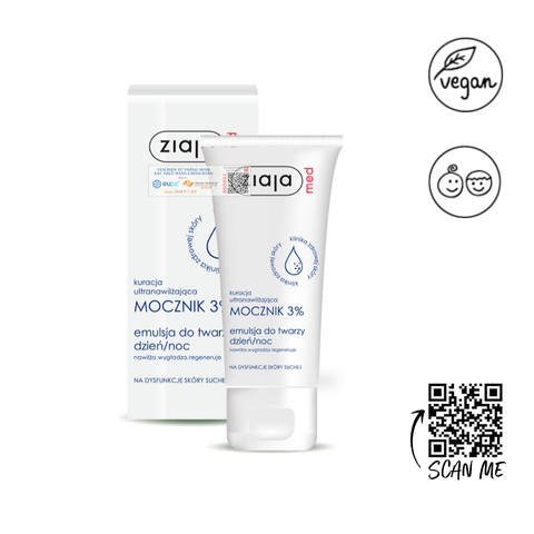  Nhũ tương mềm da 3% Ure - Ziaja Med Mocznik 3% [50ml] 