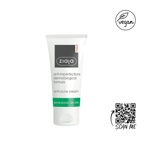  Kem ngừa mụn trứng cá - Ziaja Med Anti-imperfections Dermatological Formula Acne Balance Cream [50ml] 