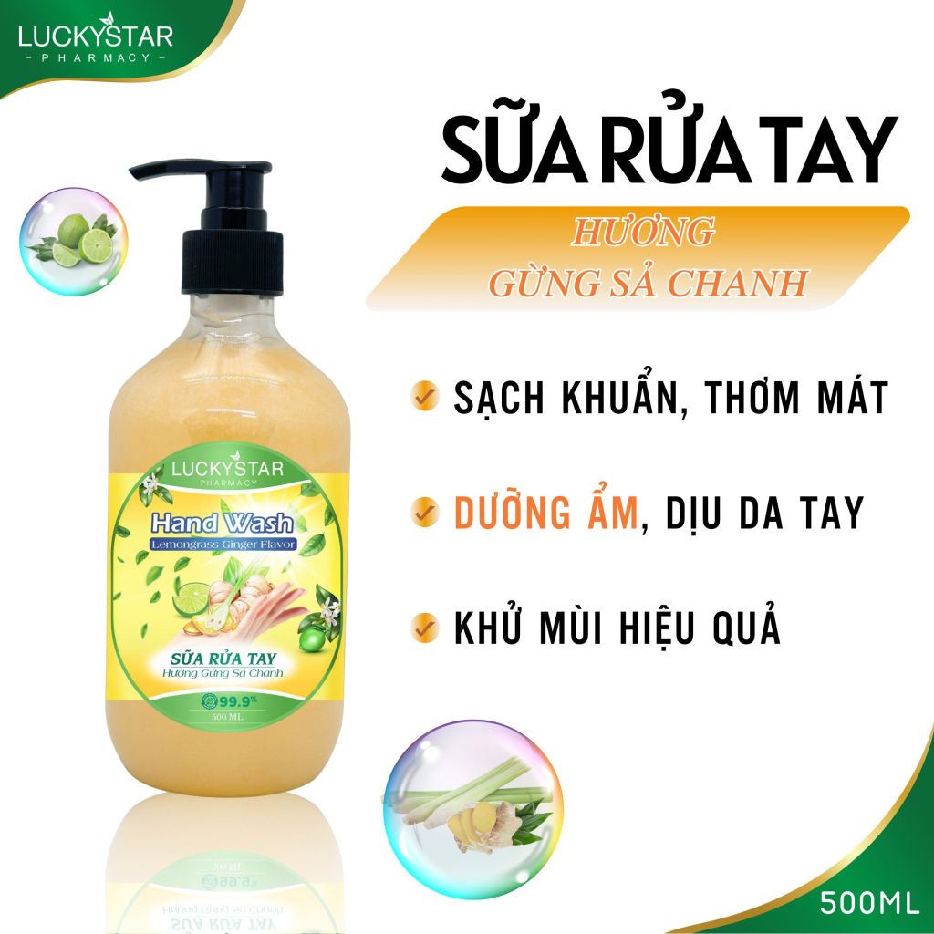 Sữa Rửa Tay Diệt Khuẩn 500ml - Lucky Star