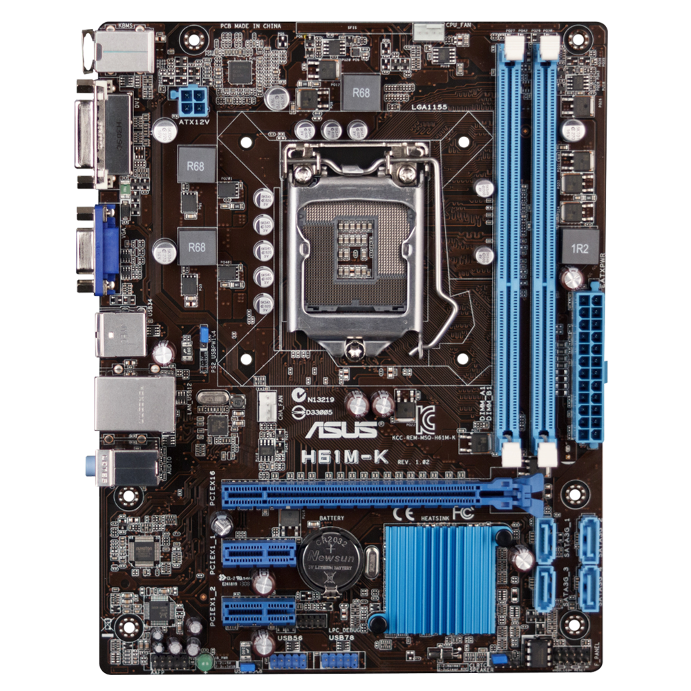 Mainboard ASUS H61MK (đã qua sử dụng) MÁY TÍNH SÓC NÂU