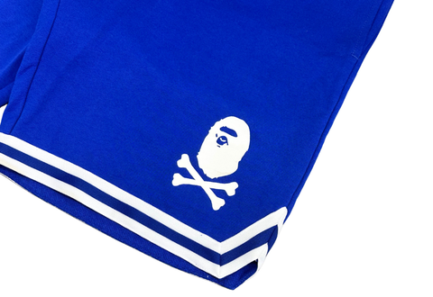  Bape x Pirates Crossbone Basketball Sweat Short Blue 