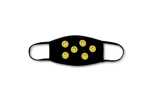  Chinatown Smiley Dots Face Mask Black 
