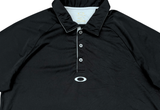  Vintage Oakley Center Logo Polo Jersey Black 