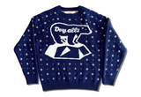  Human Made Polar Bear Jacqurd Knit Sweater Navy 