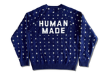  Human Made Polar Bear Jacqurd Knit Sweater Navy 