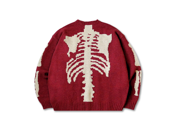  Kapital 5G Wool Bone Crew Sweater Red 