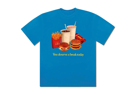  Cactus Jack by Travis Scott x McDonald's Deserve A Break Tee III Blue 