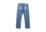  Icecream Washed Denim Pants Blue 