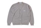  Icecream Embroidered Logo Mohair Cardigan Oatmeal 