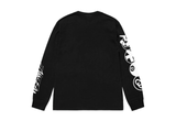  STUSSY STACKED PIGMENT DYED LS TEE BLACK 