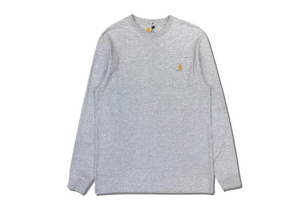  Carhartt Loose Fit HeavyWeight L/s Pocket Tee Grey 