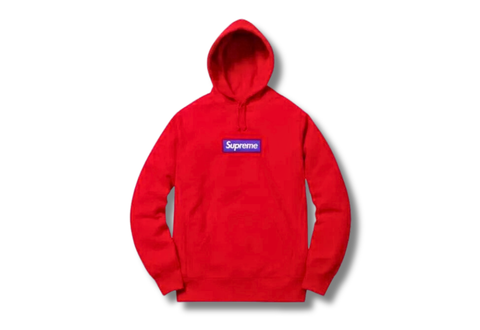  Supreme Box Logo Hooded Sweatshirt (FW17) Red 
