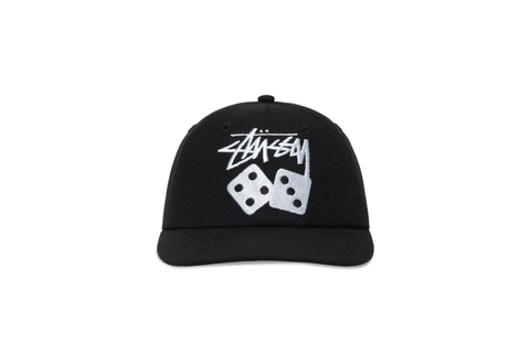  Stussy Low Profile Stock Dice Snapback Black 