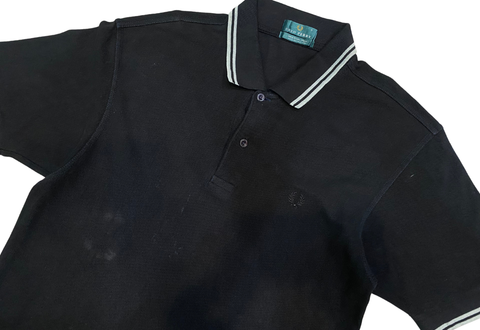  Fred Perry Plain Polo Shirt Black 