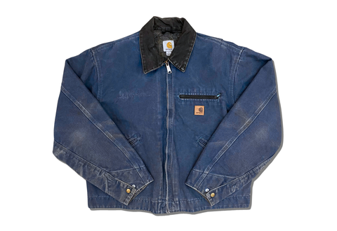  Vintage Carhartt Deep Blue Detroit Blanket Lined Jacket 