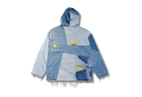  Kapital Smile Denim Baha Reconstructed Indigo Blue Hoodie 