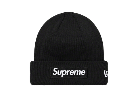  Supreme x New Era Beanie Box Logo Black FW24 