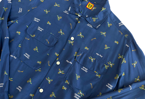  HUMAN MADE DUCK PATTERN ALOHA DUCK PRINT RAYON ALOHA SHIRT 