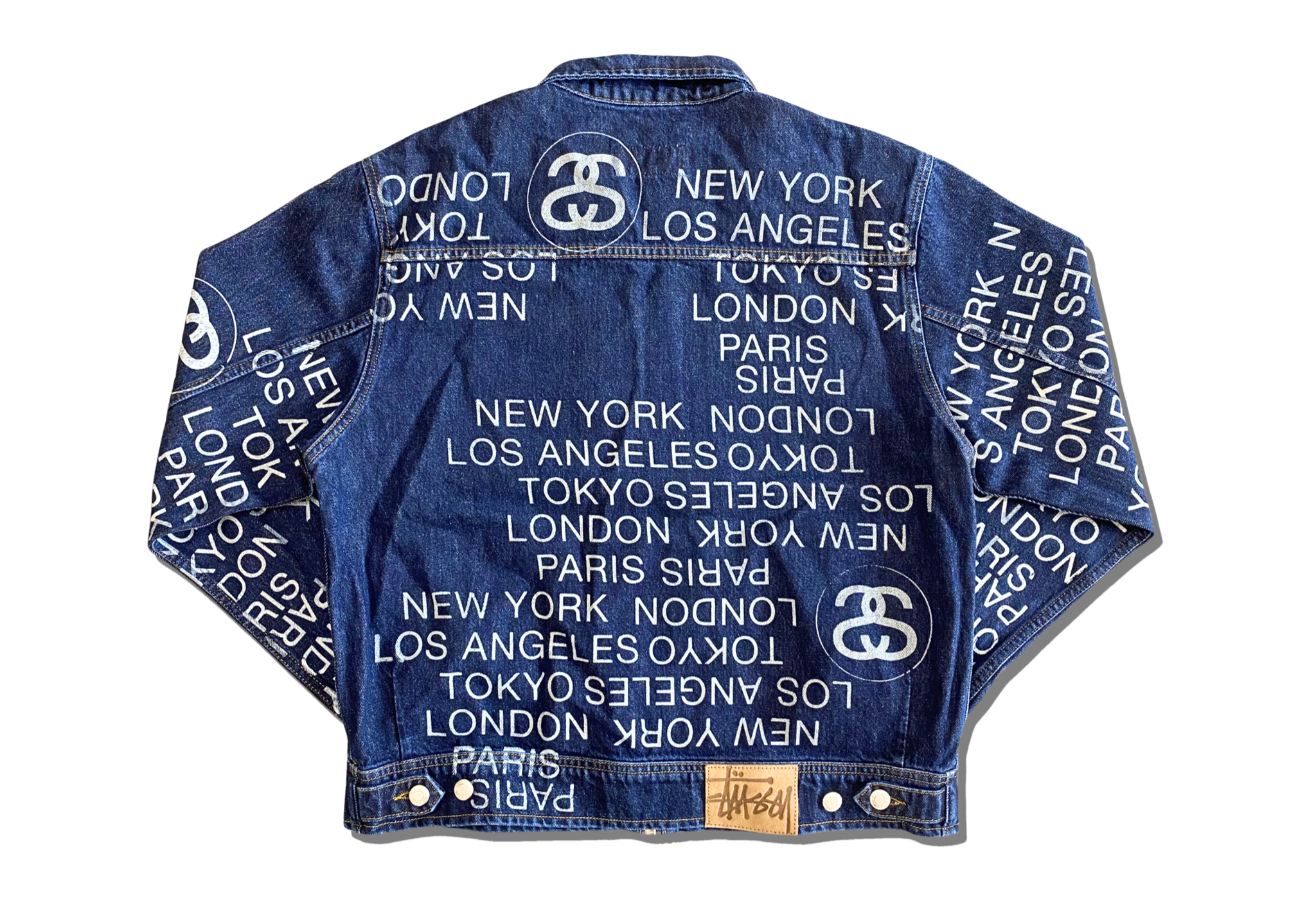 Stussy Zip Work Jacket City Link Denim – THEAIRSAIGON® Stussy Zip Work Jacket City Link Denim – THEAIRSAIGON®