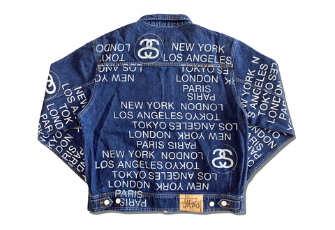  Stussy Zip Work Jacket City Link Denim 