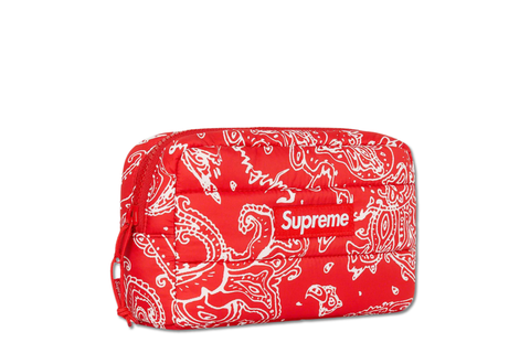  Supreme Puffer Pouch Red Paisley (FW22) 