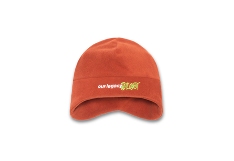  Stussy x Our Legacy Work Shop Polar Fleece Beanie Rust 