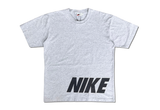  Vintage 90s Nike Bottom Swooth Both Graphic Tee Grey 