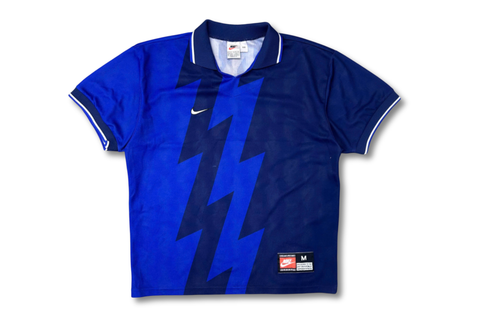 Vintage 90s Nike Football Jersey Blue Black 