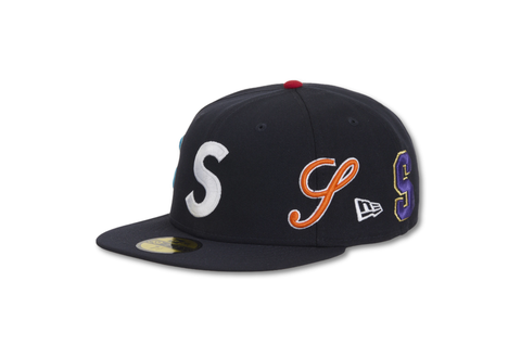  Supreme x New Era S Logo New Era Fitted Navy Hat 