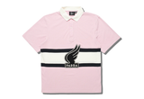  by Parra Winged Logo Polo Shirt (Pink/Off White) 