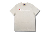  CHAMPION VINTAGE LOGO HERITAGE OATMEAL HEATHER TEE 