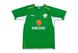  2004-06 Ireland National Soccer Team Umbro Home Jersey + Number 0 