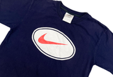  Vintage 90s Nike Swoosh Oval Logo Tee Navy 