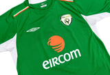  2004-06 Ireland National Soccer Team Umbro Home Jersey + Number 0 