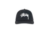 Stussy Mid-Depth Big Stock Snapback Cap Black 