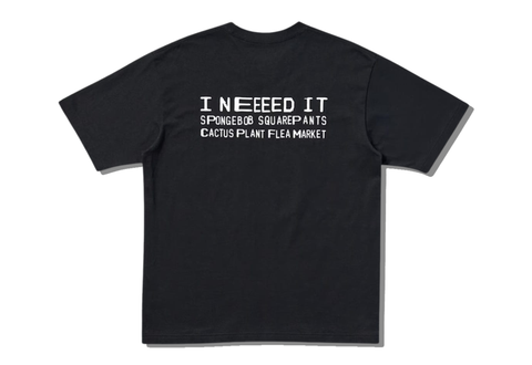  Uniqlo UT x Sponge Bob x CPFM 'I don't need it' Black Tee 