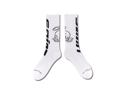  Saint Michael Angle Socks White 