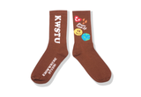  KNOWWHERE STUDIO KNOW WHERE SOCKS BROWN 