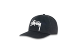  Stussy Mid-Depth Big Stock Snapback Cap Black 