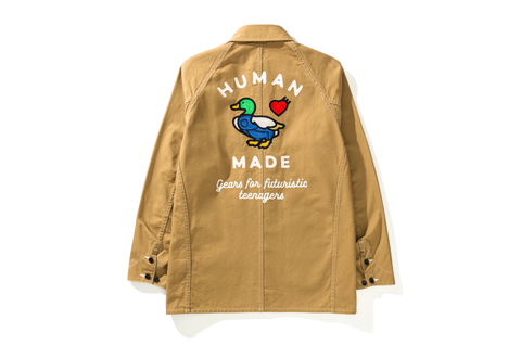  Human Made Denim Duck Coverall Jacket Beige 