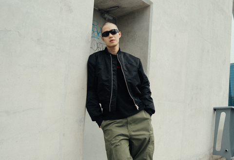  The Air Saigon® x T.P.C MA-1 "ROCKET TO THE AIR" Bomber Jacket Black 