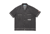  Ice Cream Piping Embossed Logo Denim Shirt Black 