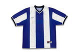  Vintage 90s Nike Striped Jersey White Blue 