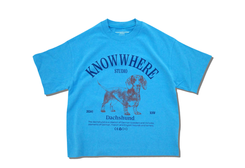  Knowwhere Dachshund Tee Blue 