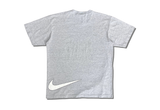  Vintage 90s Nike Bottom Swooth Both Graphic Tee Grey 