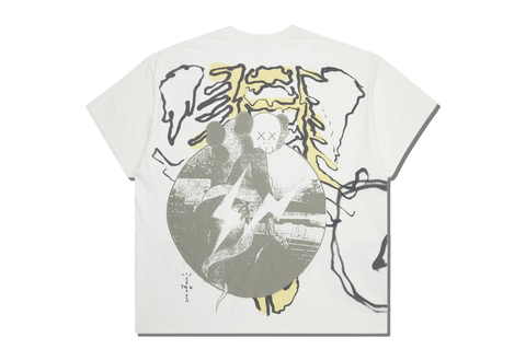  Travis Scott Cactus Jack x Kaws For Fragment Tee Aged Yellow 