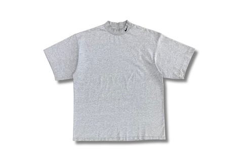  Vintage 90s Nike Small Swoosh Collar Turtleneck Grey Tee 