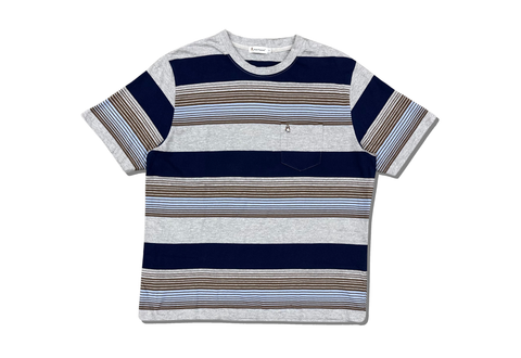  Hush Puppies Striped Tee Grey 